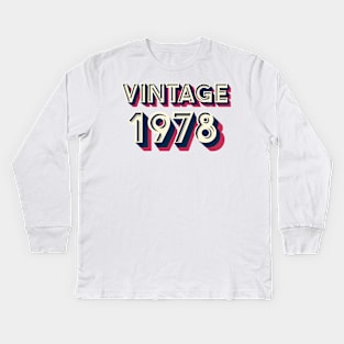 Vintage 1978 Kids Long Sleeve T-Shirt